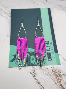 Fuchsia and Silver Fringe