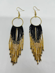 Black and gold fringe