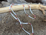 Pink dentalium necklace